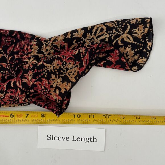 A Byer Womens Y2K Whimsigoth Top Size Small Sheer 90s Dark Romantic Flutter - Picture 6 of 7